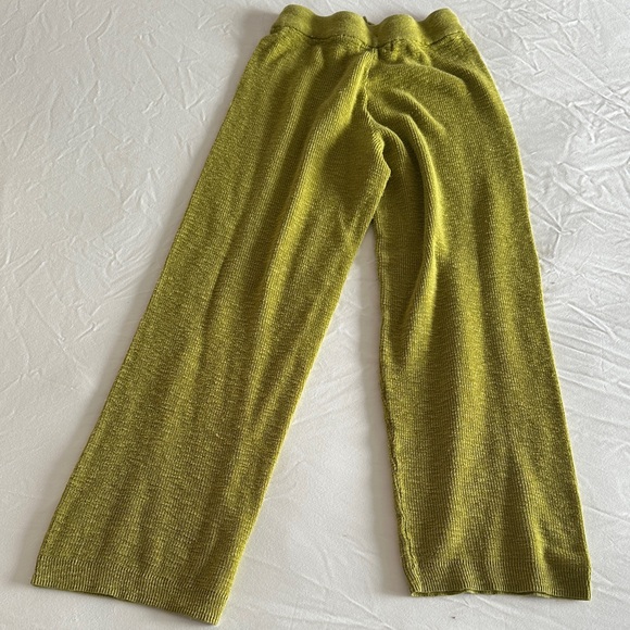 Wide Leg Knit Pants in Olive Green - Picture 5 of 6